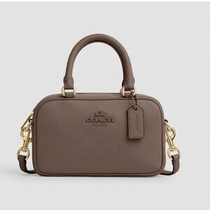 NWT Coach CT776 Small Satchel Smooth Leather Dark Stone
